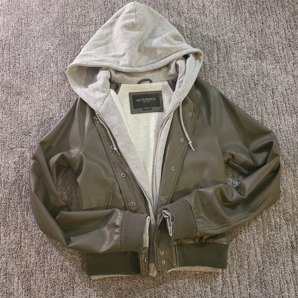 Obey Faux Leather Jacket